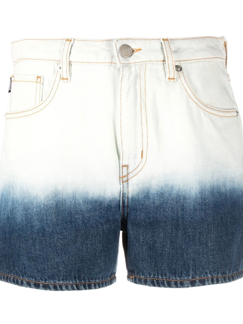 Cheap Love Women shorts denim Moschino ombre-effect 0324